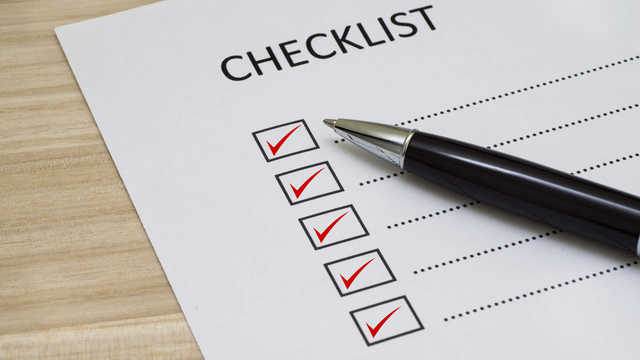 Bild einer Checkliste